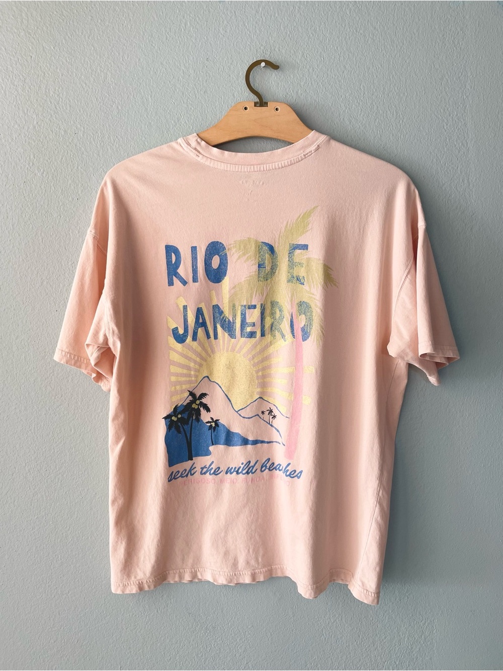 🌱5/$25🌱 Arizona | Apricot Orange Beachy Rio De Janeiro Oversized T-Shirt